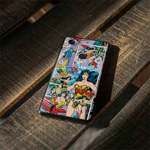 DC Comics Wonder Woman Comic Blast Google Pixel 3 Skin
